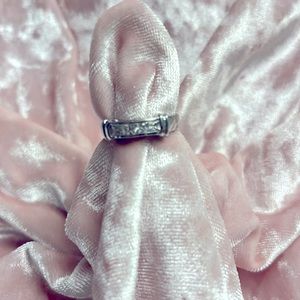Silver faux Diamond ring